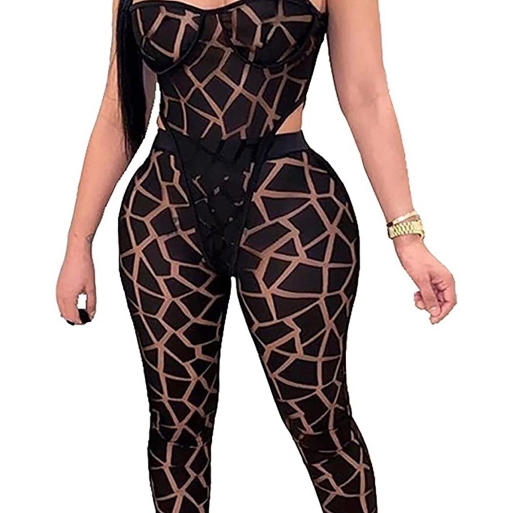 2 piece spaghetti strap Bodycon jumpsuit